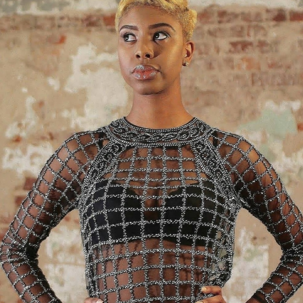 Sheer Beaded Top